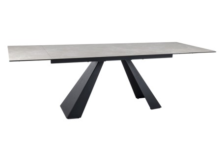 STÓŁ SALVADORE CERAMIC KREM DIAMOND CREAM / CZARNY MAT (160-240)X90